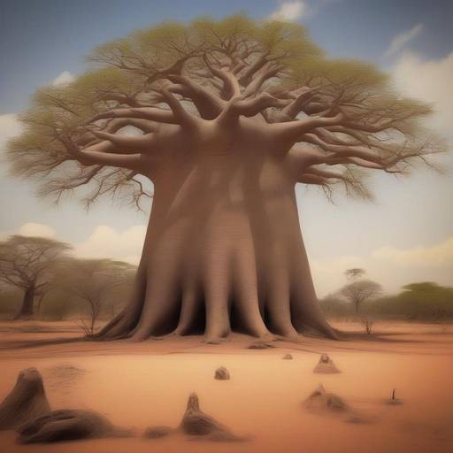 De geest van de Baobab in de Afrikaanse mythologie