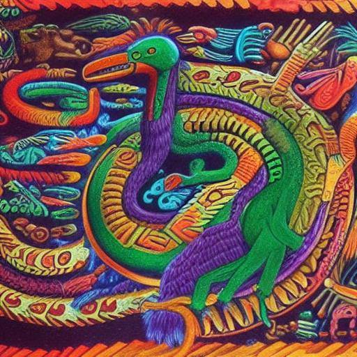 Quetzalcóatl: La serpiente emplumada en la mitología azteca